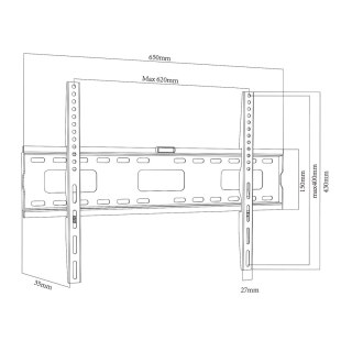 Maclean MACLEAN UCHWYT DO TV MAX VESA 600X400, 32-100", 80KG MC-419