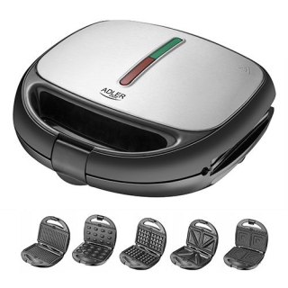 Adler Opiekacz do kanapek Adler AD 3040 (800W; kolor czarny)