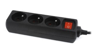 ENERGENIE Listwa zasilająca ENERGENIE EG-PSU3F-01 (3 x Typ E; 10 A; 0,6m; kolor czarny)