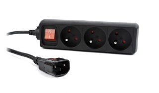 ENERGENIE Listwa zasilająca ENERGENIE EG-PSU3F-01 (3 x Typ E; 10 A; 0,6m; kolor czarny)