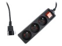 ENERGENIE Listwa zasilająca ENERGENIE EG-PSU3F-01 (3 x Typ E; 10 A; 0,6m; kolor czarny)