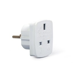 GEMBIRD Adapter GEMBIRD A-AC-UKEU-001 (Angielski F - PL (10A) M; kolor biały)