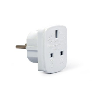 GEMBIRD Adapter GEMBIRD A-AC-UKEU-001 (Angielski F - PL (10A) M; kolor biały)