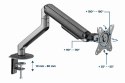 GEMBIRD GEMBIRD BIURKOWE REGULOWANE RAMIĘ/UCHWYT NA MONITOR 17-32, VESA 100X100MM, DO 9 KG, KOLOR SZARY
