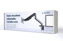 GEMBIRD GEMBIRD BIURKOWE REGULOWANE RAMIĘ/UCHWYT NA MONITOR 17-32, VESA 100X100MM, DO 9 KG, KOLOR SZARY