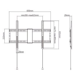 GEMBIRD GEMBIRD UCHWYT ŚCIENNY LCD 37-80 VESA MAX 600 X 400MM, DO 70KG