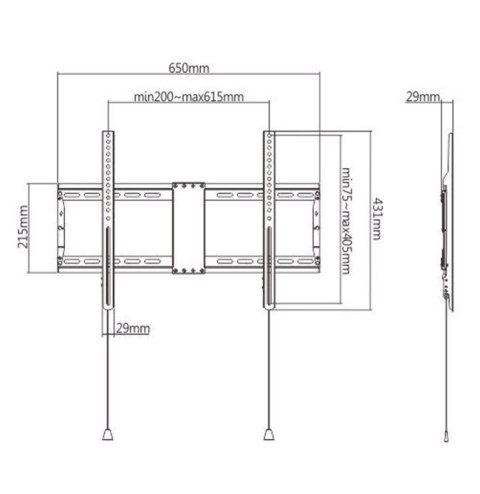 GEMBIRD GEMBIRD UCHWYT ŚCIENNY LCD 37-80 VESA MAX 600 X 400MM, DO 70KG GEMBIRD GEMBIRD UCHWYT ŚCIENNY LCD 37-80 VESA MAX 600 X 400MM, DO 70KG