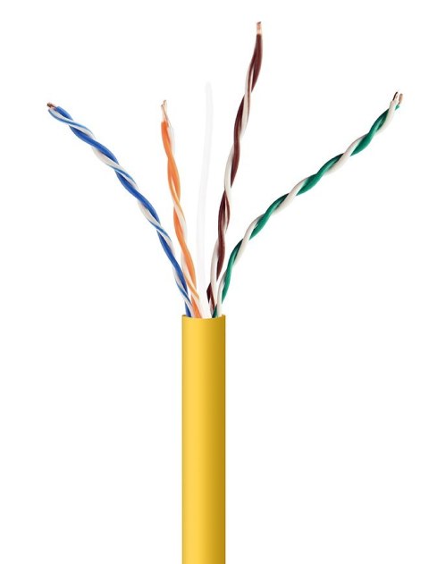 GEMBIRD GEMBIRD UTP KABEL DRUT KAT 5E CCA 305M ŻÓŁTY AWG24 GEMBIRD GEMBIRD UTP KABEL DRUT KAT 5E CCA 305M ŻÓŁTY AWG24