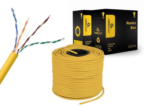GEMBIRD GEMBIRD UTP KABEL DRUT KAT 5E CCA 305M ŻÓŁTY AWG24 GEMBIRD GEMBIRD UTP KABEL DRUT KAT 5E CCA 305M ŻÓŁTY AWG24