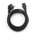 GEMBIRD Kabel GEMBIRD PC-186-VDE-3M (C13 / IEC C13 / IEC 320 C13 - Schuko ; 3m; kolor czarny)