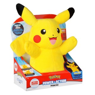 Jazwares Pokemon Power Action Pikachu Zabawka Interaktywna, Pluszak, 25 cm