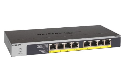 NETGEAR Switch Netgear GS108LP-100EUS 8p PoE 60W* (PoE+: 8p) Unmanaged Gigabit NETGEAR Switch Netgear GS108LP-100EUS 8p PoE 60W* (PoE+: 8p) Unmanaged Gigabit