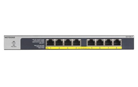 NETGEAR Switch Netgear GS108LP-100EUS 8p PoE 60W* (PoE+: 8p) Unmanaged Gigabit NETGEAR Switch Netgear GS108LP-100EUS 8p PoE 60W* (PoE+: 8p) Unmanaged Gigabit
