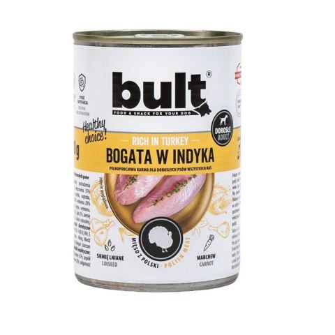 Bult BULT mielonka bogata w indyka puszka dla psa 400g Bult BULT mielonka bogata w indyka puszka dla psa 400g
