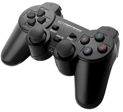 Esperanza Gamepad bezprzewodowy Esperanza EGG108K (PC, PS3; kolor czarny) Esperanza Gamepad bezprzewodowy Esperanza EGG108K (PC, PS3; kolor czarny)