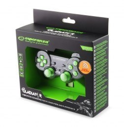 Esperanza Gamepad bezprzewodowy Esperanza GLADIATOR EGG108G (PC, PS3; kolor czarny) Esperanza Gamepad bezprzewodowy Esperanza GLADIATOR EGG108G (PC, PS3; kolor czarny)
