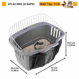 FERPLAST FERPLAST Atlas Bike 20 Rapid - koszyk rowerowy dla zwierząt (WYPRZEDAŻ)