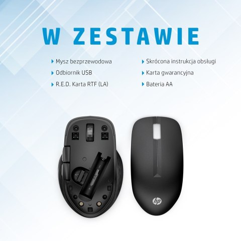 Hewlett-Packard Mysz HP 430 Multi-Device Wireless Mouse Black bezprzewodowa czarna 3B4Q2AA Hewlett-Packard Mysz HP 430 Multi-Device Wireless Mouse Black bezprzewodowa czarna 3B4Q2AA