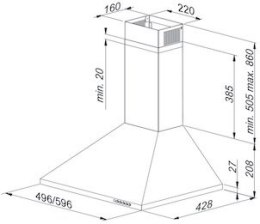 MAAN Okap MAAN Vela 2 60 satynowy