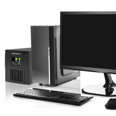 Qoltec QOLTEC ZASILACZ AWARYJNY UPS LINE INTERACTIVE | MONOLITH | 1500VA | 900W | LCD | USB