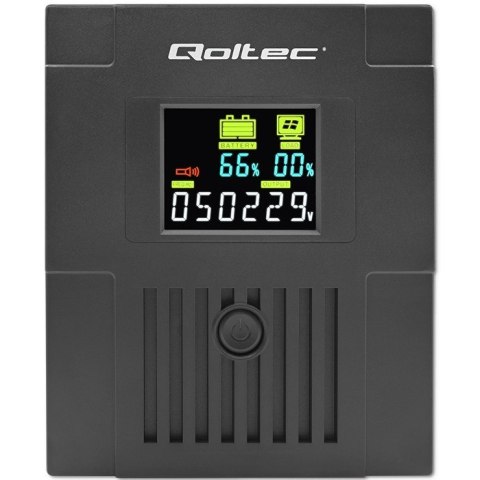 Qoltec QOLTEC ZASILACZ AWARYJNY UPS LINE INTERACTIVE | MONOLITH | 1500VA | 900W | LCD | USB