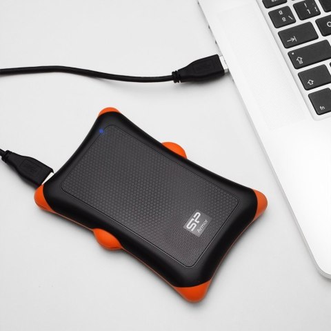 Silicon Power Dysk zewnętrzny HDD Silicon Power Armor A30 (1TB; 2.5"; USB 3.2; 5400 obr/min; Orange-Black; SP010TBPHDA30S3K) Silicon Power Dysk zewnętrzny HDD Silicon Power Armor A30 (1TB; 2.5"; USB 3.2; 5400 obr/min; Orange-Black; SP010TBPHDA30S3K)