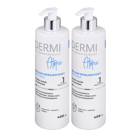 MEDICINAE Zestaw 2 x DERMI Atopic Balsam emolientowy do ciała 400ml MEDICINAE Zestaw 2 x DERMI Atopic Balsam emolientowy do ciała 400ml