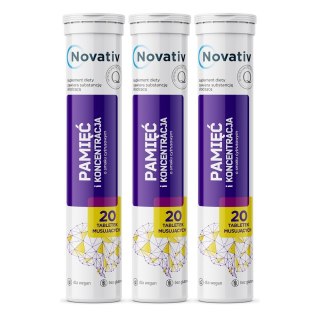 MEDICINAE Zestaw 3 x Novativ Pamięć i koncentracja 20 tabl.