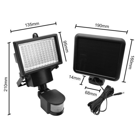Maclean MACLEAN SOLARNY NAŚWIETLACZ LED Z CZUJNIKIEM IP44 MCE442 Maclean MACLEAN SOLARNY NAŚWIETLACZ LED Z CZUJNIKIEM IP44 MCE442
