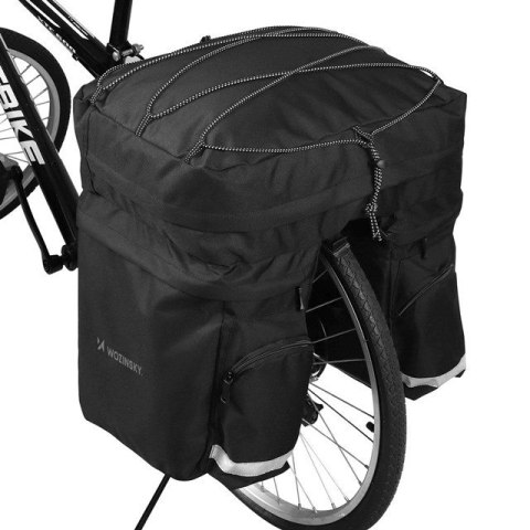 Wozinsky Wozinsky pojemna torba rowerowa 60 l na bagażnik (osłona przeciwdeszczowa w zestawie) czarny (WBB13BK)