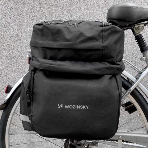 Wozinsky Wozinsky pojemna torba rowerowa 60 l na bagażnik (osłona przeciwdeszczowa w zestawie) czarny (WBB13BK)