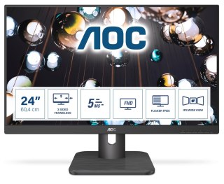 AOC Monitor AOC 24E1Q (23,8"; IPS/PLS; FullHD 1920x1080; DisplayPort, HDMI, VGA; kolor ciemnoszary)