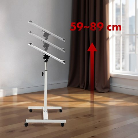 Maclean MACLEAN MOBILNE BIURKO/STAND NA LAPTOP, BIAŁE, REGULACJA WYSOKOŚĆ 59-89CM, MAX. 30KG MC-121 W Maclean MACLEAN MOBILNE BIURKO/STAND NA LAPTOP, BIAŁE, REGULACJA WYSOKOŚĆ 59-89CM, MAX. 30KG MC-121 W
