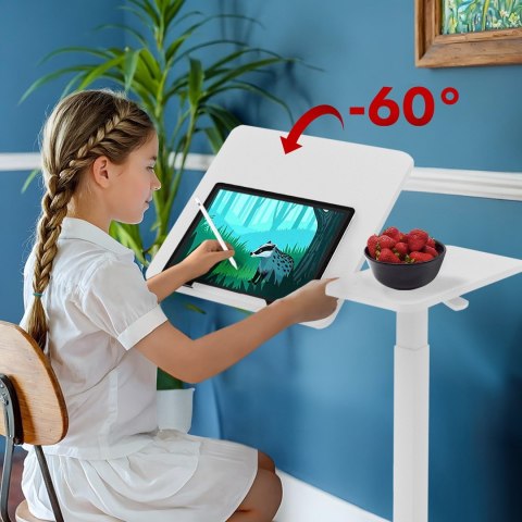 Maclean MACLEAN MOBILNE BIURKO/STAND NA LAPTOP, BIAŁE, REGULACJA WYSOKOŚCI 76-109CM, MAX. 30KG MC-120 W Maclean MACLEAN MOBILNE BIURKO/STAND NA LAPTOP, BIAŁE, REGULACJA WYSOKOŚCI 76-109CM, MAX. 30KG MC-120 W