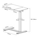 Maclean MACLEAN MOBILNE BIURKO/STAND NA LAPTOP, BIAŁE, REGULACJA WYSOKOŚCI 76-109CM, MAX. 30KG MC-120 W