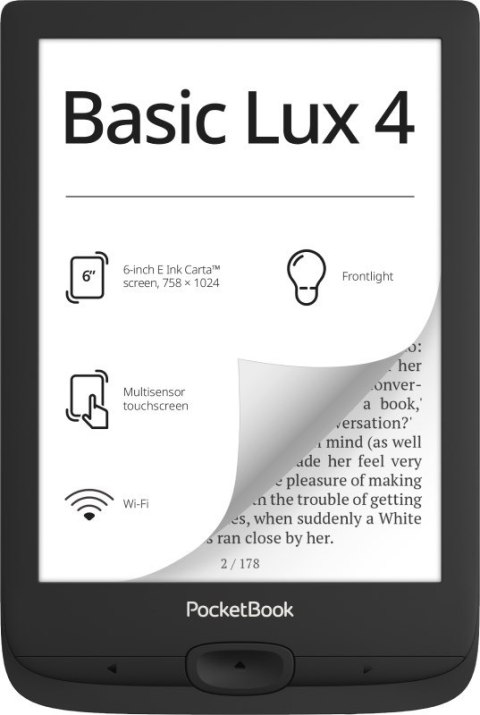 POCKETBOOK Ebook PocketBook Basic Lux 4 618 6" 8GB Wi-Fi Black (WYPRZEDAŻ) POCKETBOOK Ebook PocketBook Basic Lux 4 618 6" 8GB Wi-Fi Black (WYPRZEDAŻ)