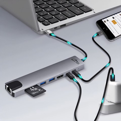 Media tech MEDIA-TECH HUB USB 8 IN 1 GIGA LAN HUB MT5046 Media tech MEDIA-TECH HUB USB 8 IN 1 GIGA LAN HUB MT5046