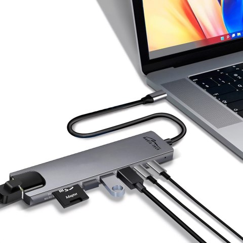 Media tech MEDIA-TECH HUB USB 8 IN 1 GIGA LAN HUB MT5046 Media tech MEDIA-TECH HUB USB 8 IN 1 GIGA LAN HUB MT5046