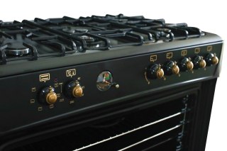 Ravanson Kuchnia gazowo-elektryczna Ravanson KWGE-90R Retro czarny