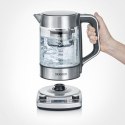 SEVERIN SEVERIN CZAJNIK ELEKTRYCZNY SZKŁO-STAL, REG. TEMPERATURY, SITKO DO HERBATY, AUT. PROGRAM, KONTROLER STRIX, 1,7L 3000W WK3422