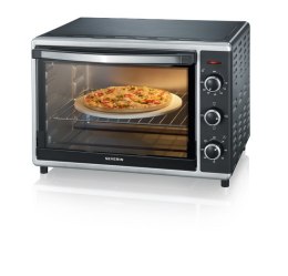 SEVERIN SEVERIN MINI PIEKARNIK, TERMOOBIEG, TEMP. DO 230°C, TIMER DO 120 MIN, KAMIEŃ DO PIZZY, RUSZT, ROŻEN , 42 L, 1800W TO2058