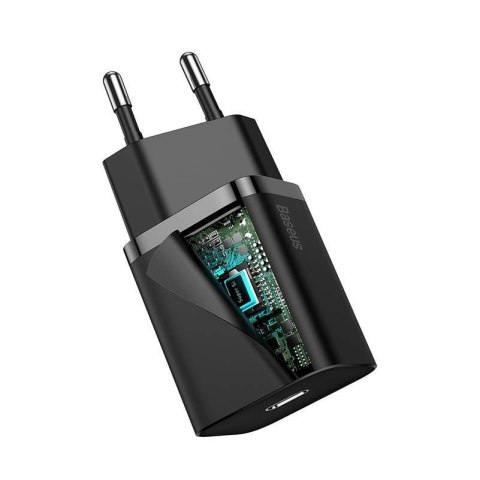 Baseus BASEUS ŁADOWARKA SIECIOWA QUICK CHARGER 20W CZARNA Baseus BASEUS ŁADOWARKA SIECIOWA QUICK CHARGER 20W CZARNA