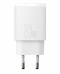 Baseus BASEUS ŁADOWARKA SIECIOWA USB, USB-C (BIAŁA)