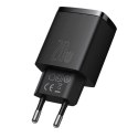 Baseus BASEUS ŁADOWARKA SIECIOWA USB, USB-C (CZARNA)