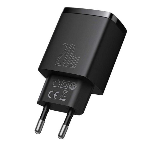 Baseus BASEUS ŁADOWARKA SIECIOWA USB, USB-C (CZARNA) Baseus BASEUS ŁADOWARKA SIECIOWA USB, USB-C (CZARNA)