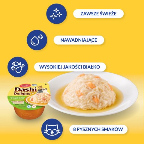 INABA INABA Dashi Delights Kurcz. Tuńczyk&Przegrzebki - Przysmak dla kotów - 70g INABA INABA Dashi Delights Kurcz. Tuńczyk&Przegrzebki - Przysmak dla kotów - 70g