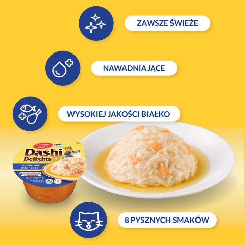INABA INABA Dashi Delights Kurczak Tuńczyk - Przysmak dla kotów - 70g INABA INABA Dashi Delights Kurczak Tuńczyk - Przysmak dla kotów - 70g