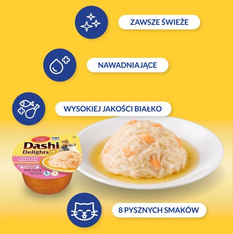 INABA INABA Dashi Delights Łosoś - Przysmak dla kotów - 70g INABA INABA Dashi Delights Łosoś - Przysmak dla kotów - 70g