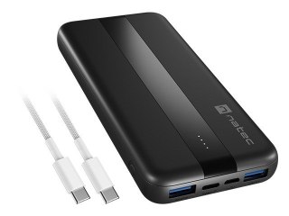 NATEC NATEC POWERBANK TREVI SLIM Q V2 10000MAH PD USB-C 20W + USB-A 18W + KABEL USB-C