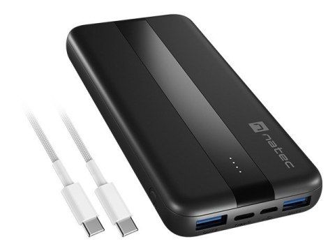 NATEC NATEC POWERBANK TREVI SLIM Q V2 10000MAH PD USB-C 20W + USB-A 18W + KABEL USB-C NATEC NATEC POWERBANK TREVI SLIM Q V2 10000MAH PD USB-C 20W + USB-A 18W + KABEL USB-C